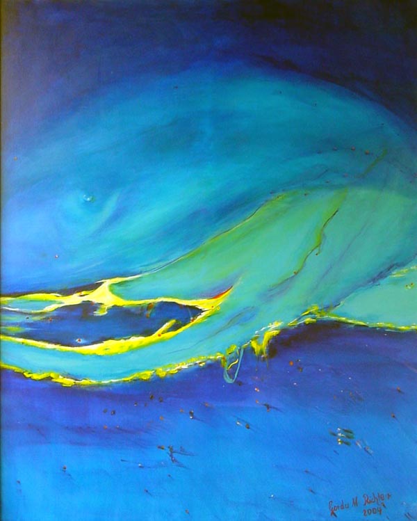 Das blaue Licht, Acryl auf Leinwand,   80x100cm