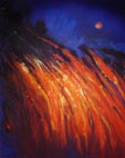 Feuerfall, Acryl auf Leinwand,   80x100cm
