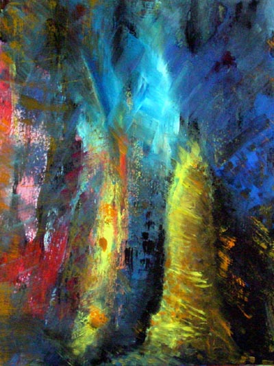 Mirakel,    Acryl auf Papier